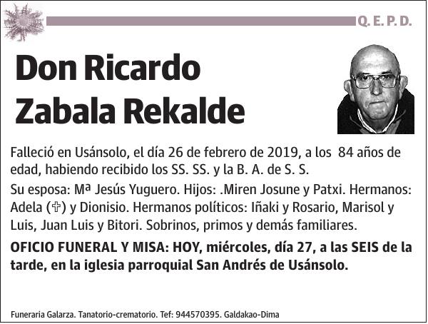 Ricardo Zabala Rekalde