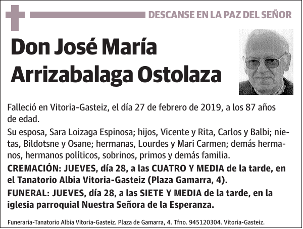 José María Arrizabalaga Ostolaza