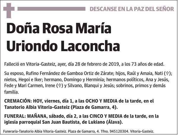 Rosa María Uriondo Laconcha