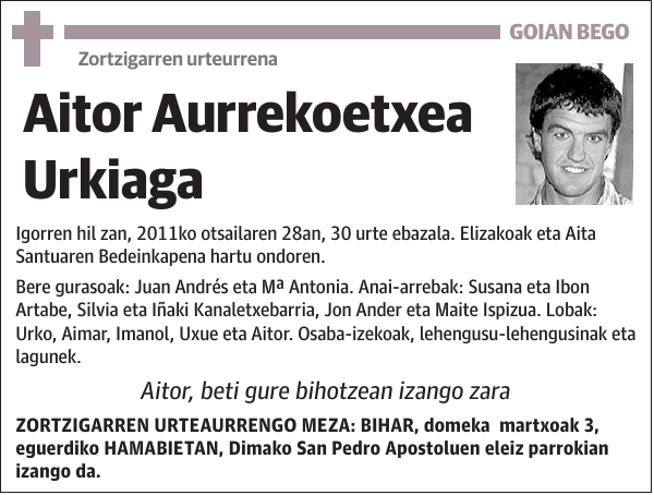 Aitor Aurrekoetxea Urkiaga