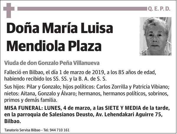 María Luisa Mendiola Plaza