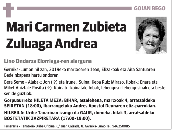 Mari Carmen Zubieta Zuluaga