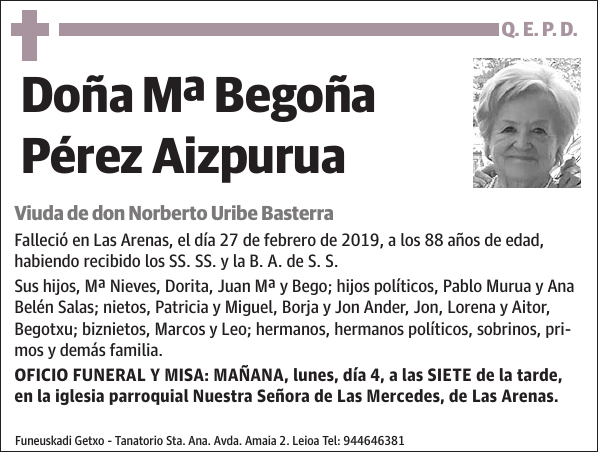 Mª Begoña Pérez Aizpurua