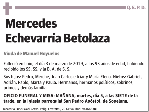 Mercedes Echevarría Betolaza