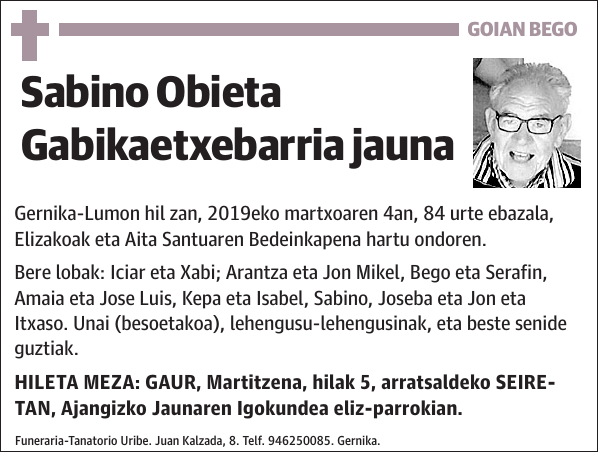 Sabino Obieta Gabikaetxebarria