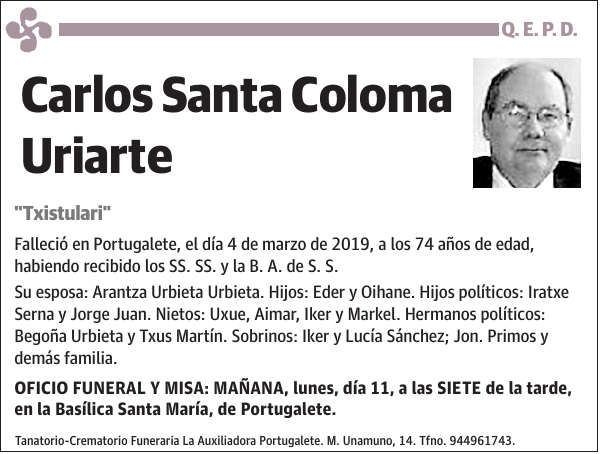 Carlos Santa Coloma Uriarte