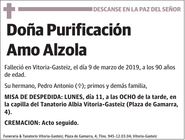 Purificación Amo Alzola