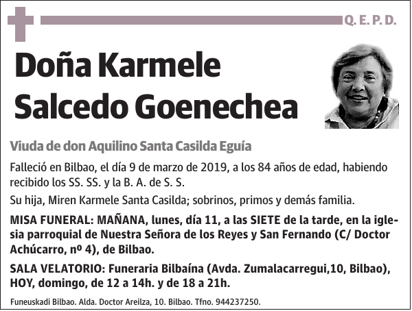 Karmele Salcedo Goenechea