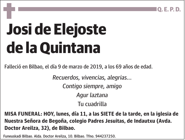 Josi de Elejoste de la Quintana