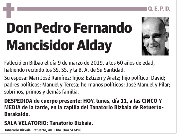 Pedro Fernando Mancisidor Alday