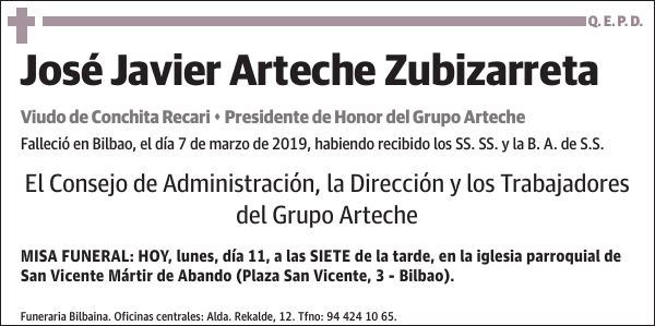 José Javier Arteche Zubizarreta