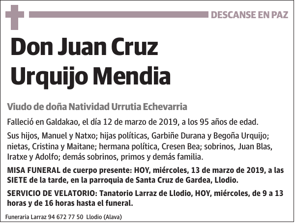 Juan Cruz Urquijo Mendia