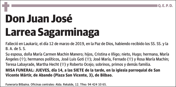 Juan José Larrea Sagarminaga