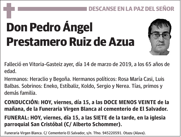 Pedro Ángel Prestamero Ruiz de Azua