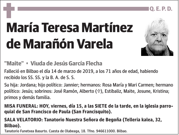 María Teresa Martínez de Marañón Varela