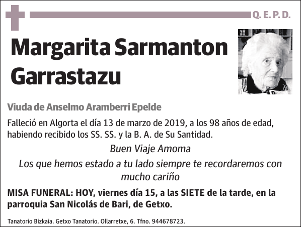 Margarita Sarmanton Garrastazu