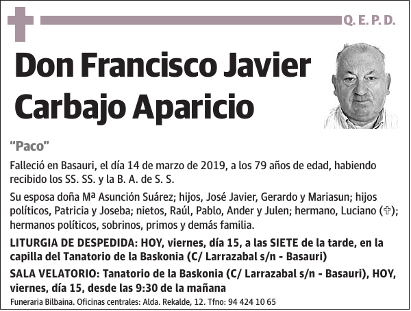 Francisco Javier Carbajo Aparicio