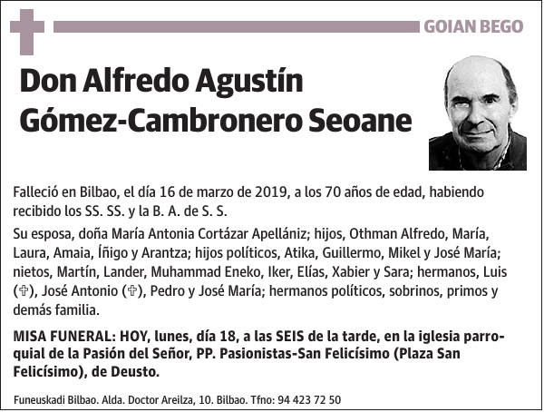 Alfredo Agustín Gómez-Cambronero Seoane