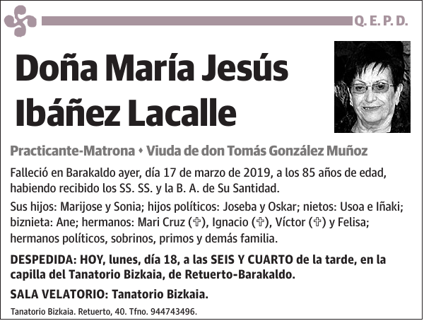 María Jesús Ibáñez Lacalle