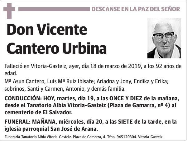 Vicente Cantero Urbina