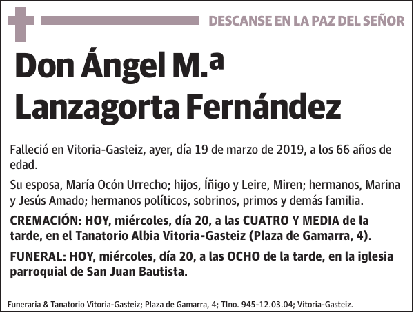 Ángel M.ª Lanzagorta Fernández