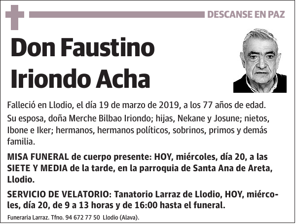 Faustino Iriondo Acha