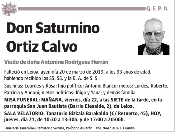 Saturnino Ortiz Calvo