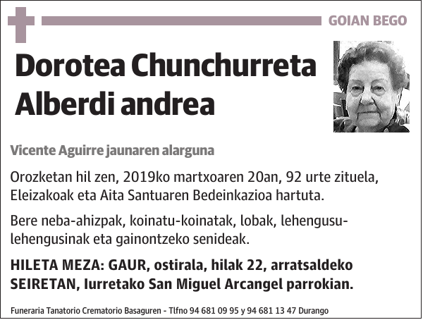 Dorotea Chunchurreta Alberdi