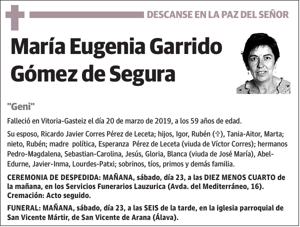 María Eugenia Garrido Gómez de Segura