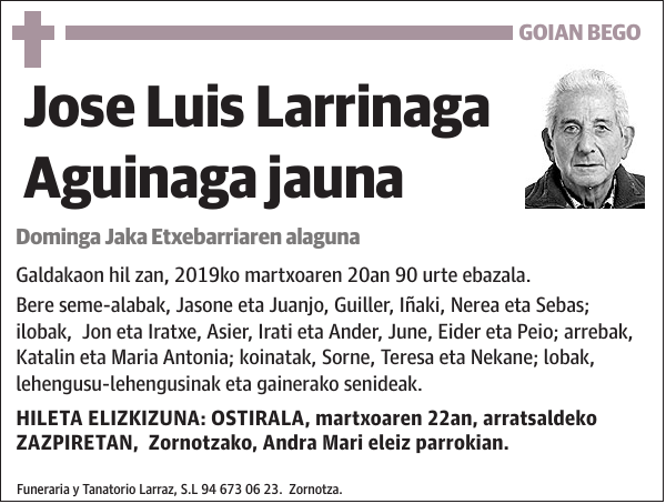 Jose Luis Larrinaga Aguinaga