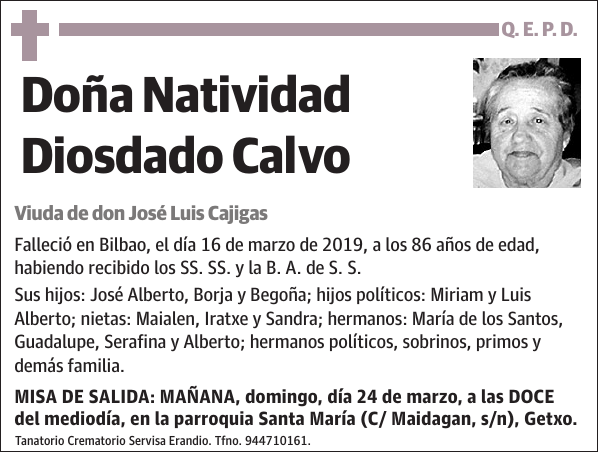 Natividad Diosdado Calvo