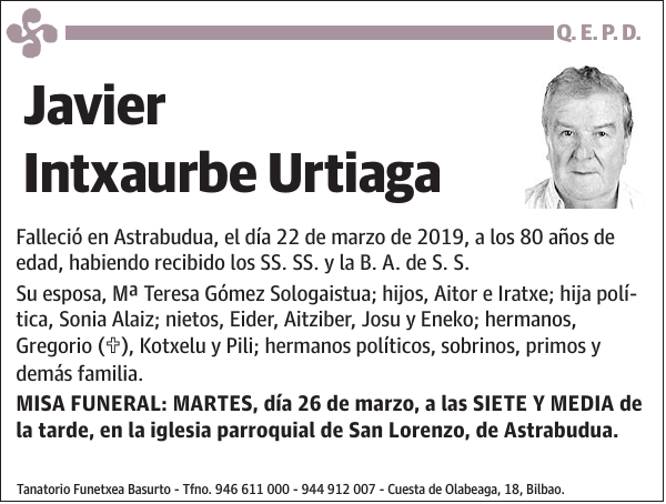 Javier Intxaurbe Urtiaga