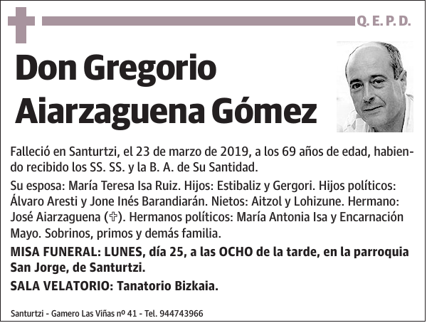 Gregorio Aiarzaguena Gómez