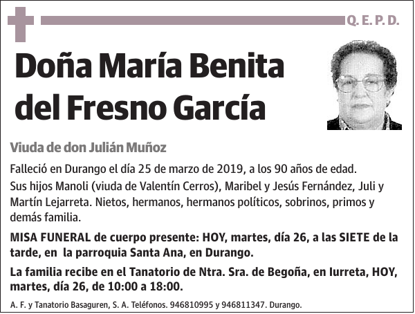 María Benita del Fresno García