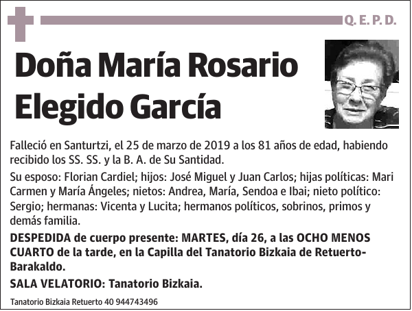 María Rosario Elegido García