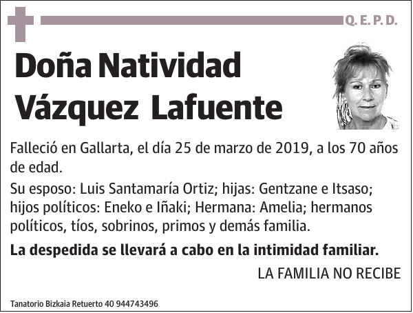 Natividad Vázquez Lafuente