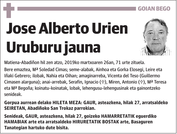 Jose Alberto Urien Uruburu