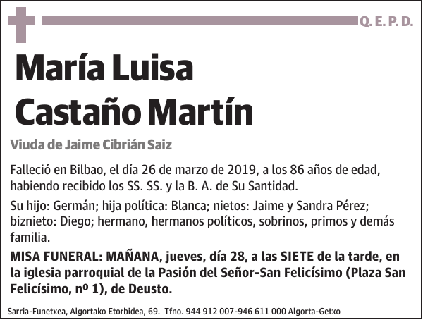 María Luisa Castaño Martín