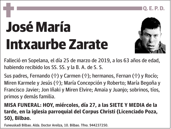 José María Intxaurbe Zarate