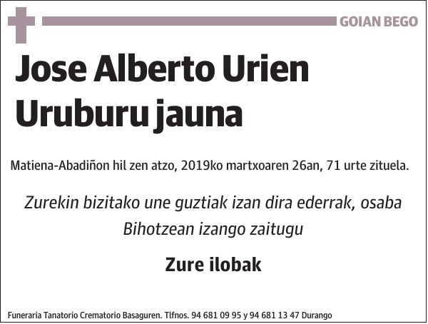 Jose Alberto Urien Uruburu