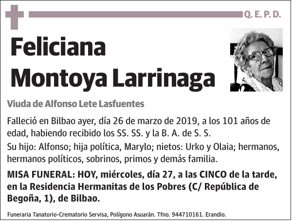 Feliciana Montoya Larrinaga