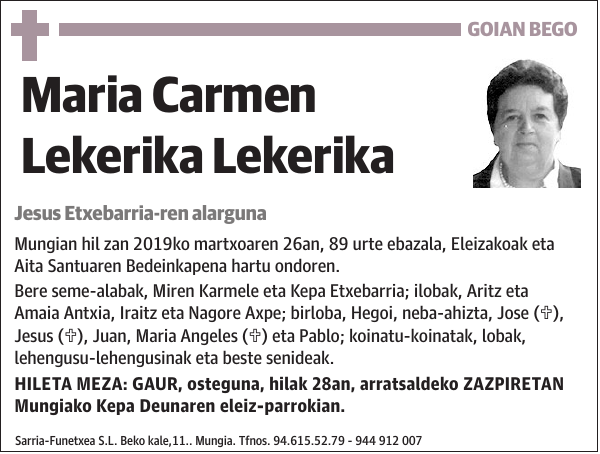 Maria Carmen Lekerika Lekerika