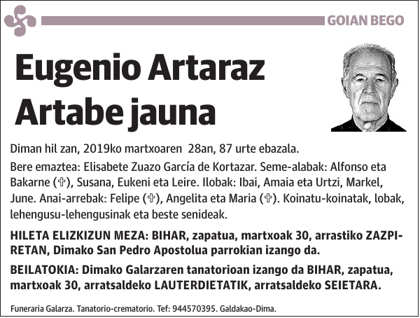 Eugenio Artaraz Artabe