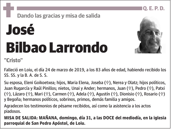 José Bilbao Larrondo