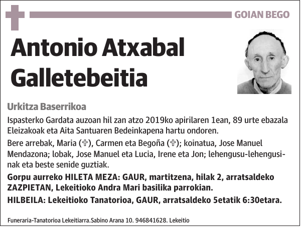 Antonio Atxabal Galletebeitia