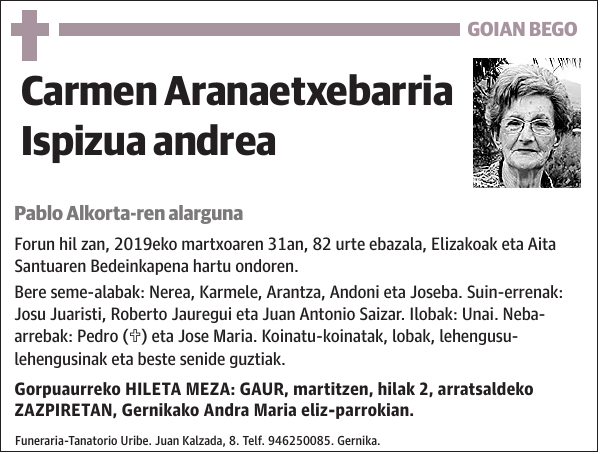 Carmen Aranaetxebarria Ispizua