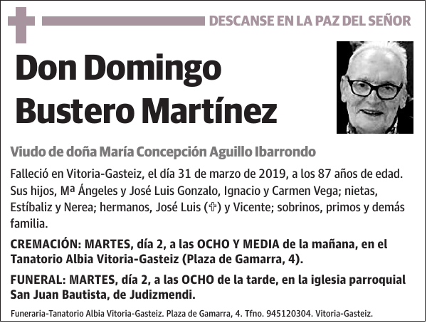 Domingo Bustero Martínez