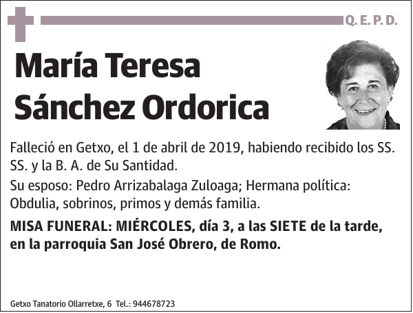 María Teresa Sánchez Ordorica