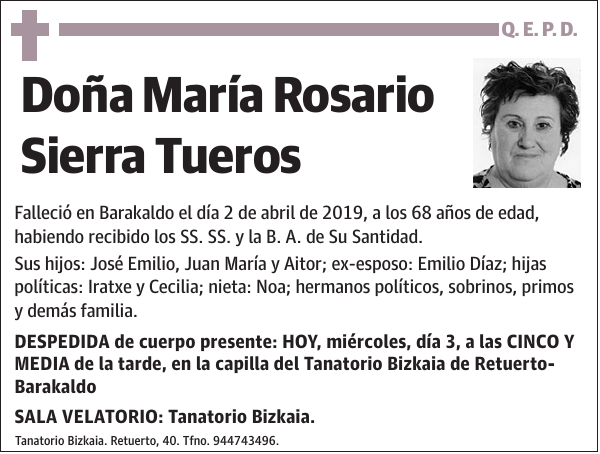 María Rosario Sierra Tueros