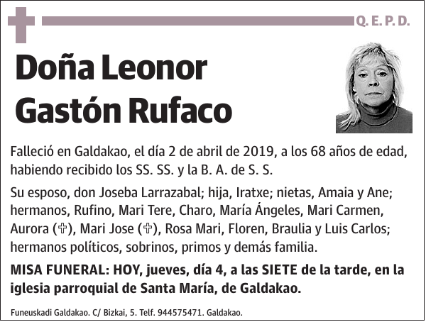 Leonor Gastón Rufaco